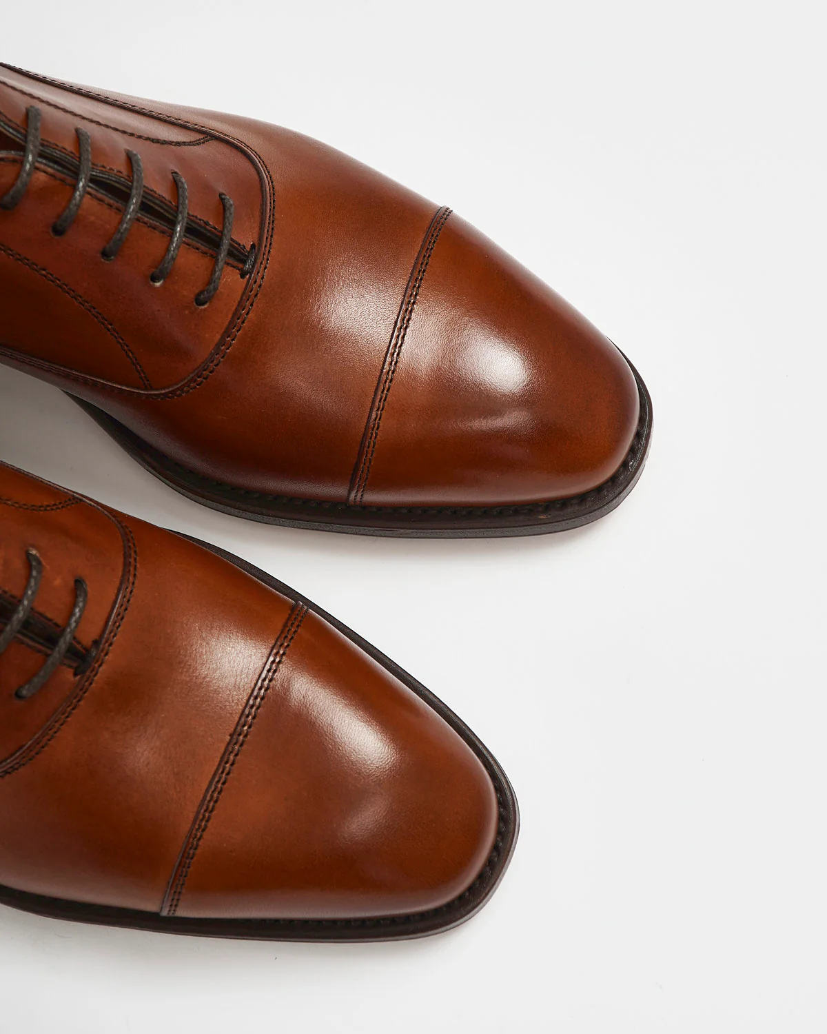Tan Brown Cap Toe Oxford Dress Shoe - Image 10