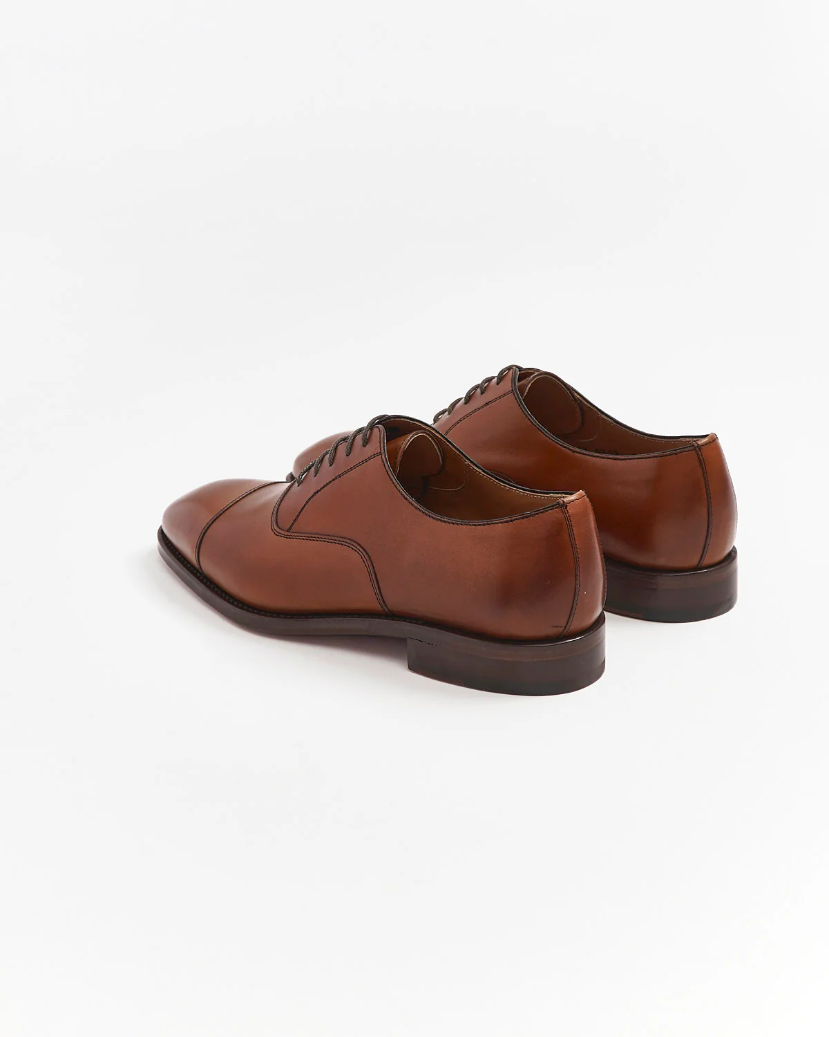 Tan Brown Cap Toe Oxford Dress Shoe - Image 4