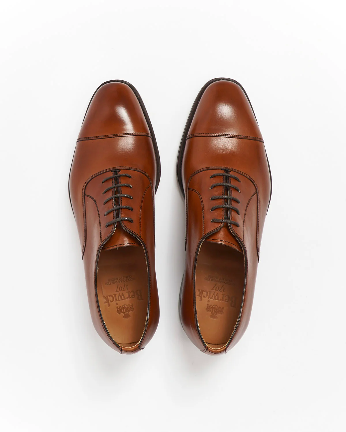Tan Brown Cap Toe Oxford Dress Shoe - Image 7