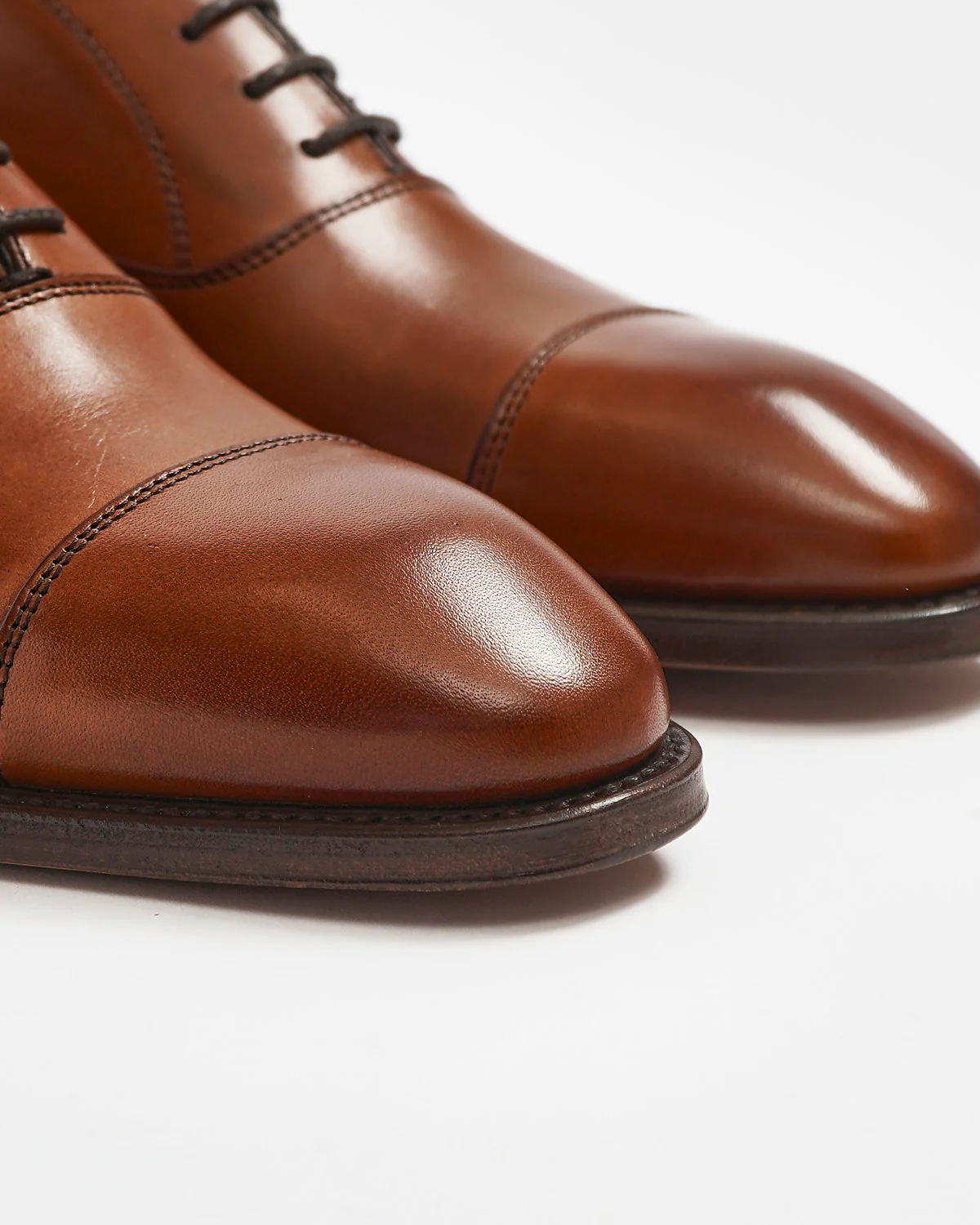 Tan Brown Cap Toe Oxford Dress Shoe - Image 9