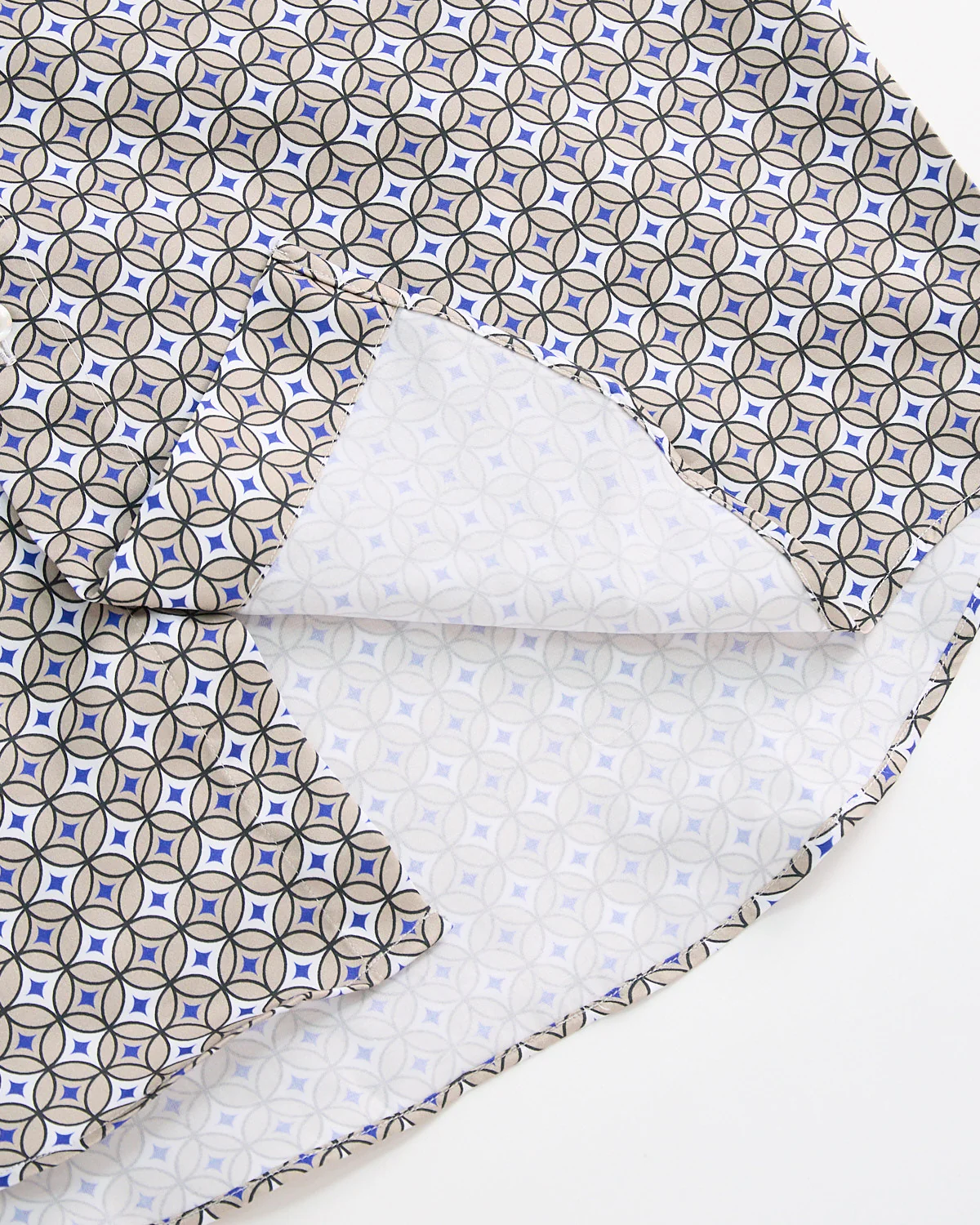 Circles & Stars Print Cotton Short Sleeve Shirt - Image 3