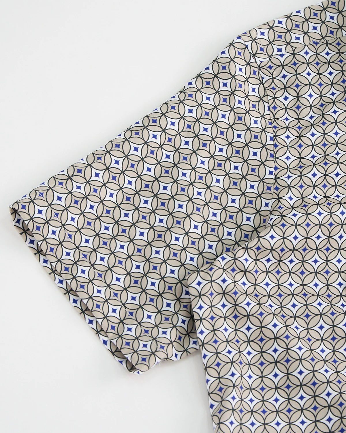 Circles & Stars Print Cotton Short Sleeve Shirt - Image 4