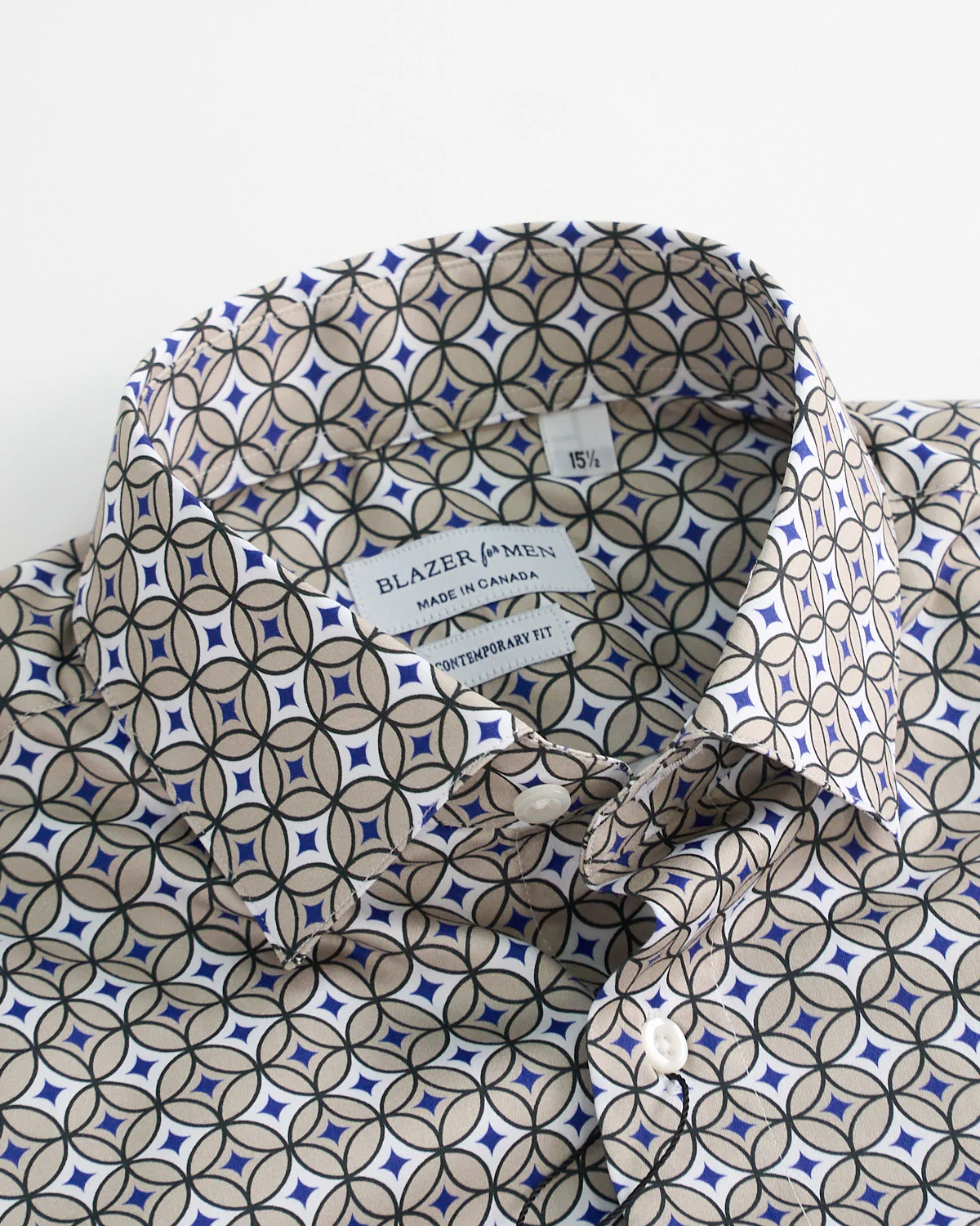 Circles & Stars Print Cotton Short Sleeve Shirt - Image 5