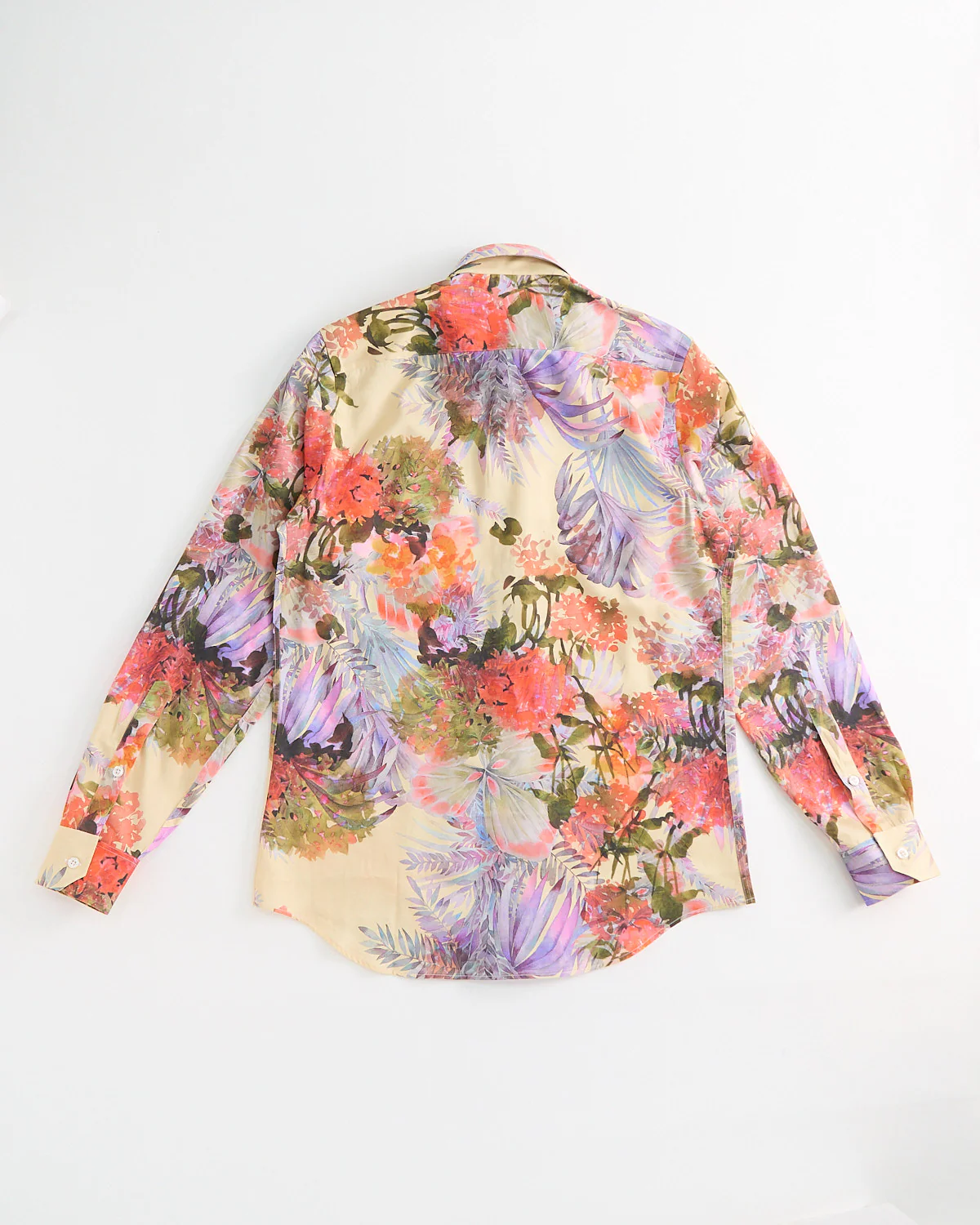 Watercolour Floral Long Sleeve Cotton Shirt - Image 6