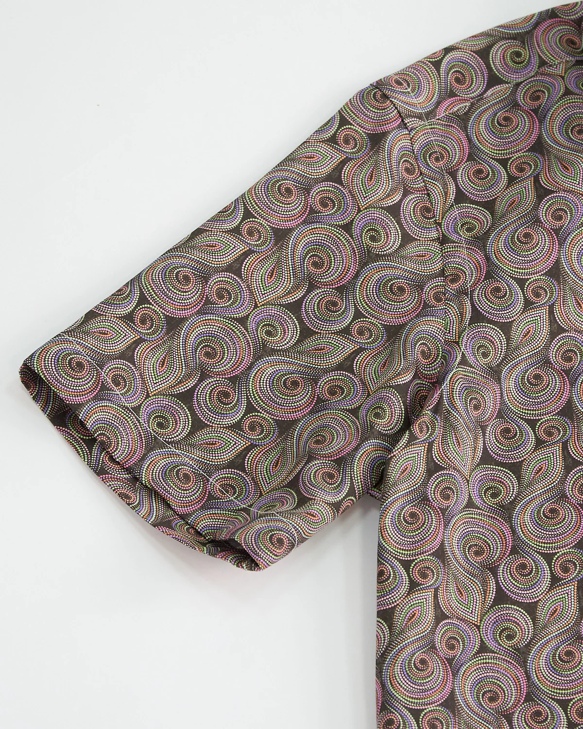 Whimsical Dots Printed Poplin Cotton Short Sleeve Shirt - Image 5