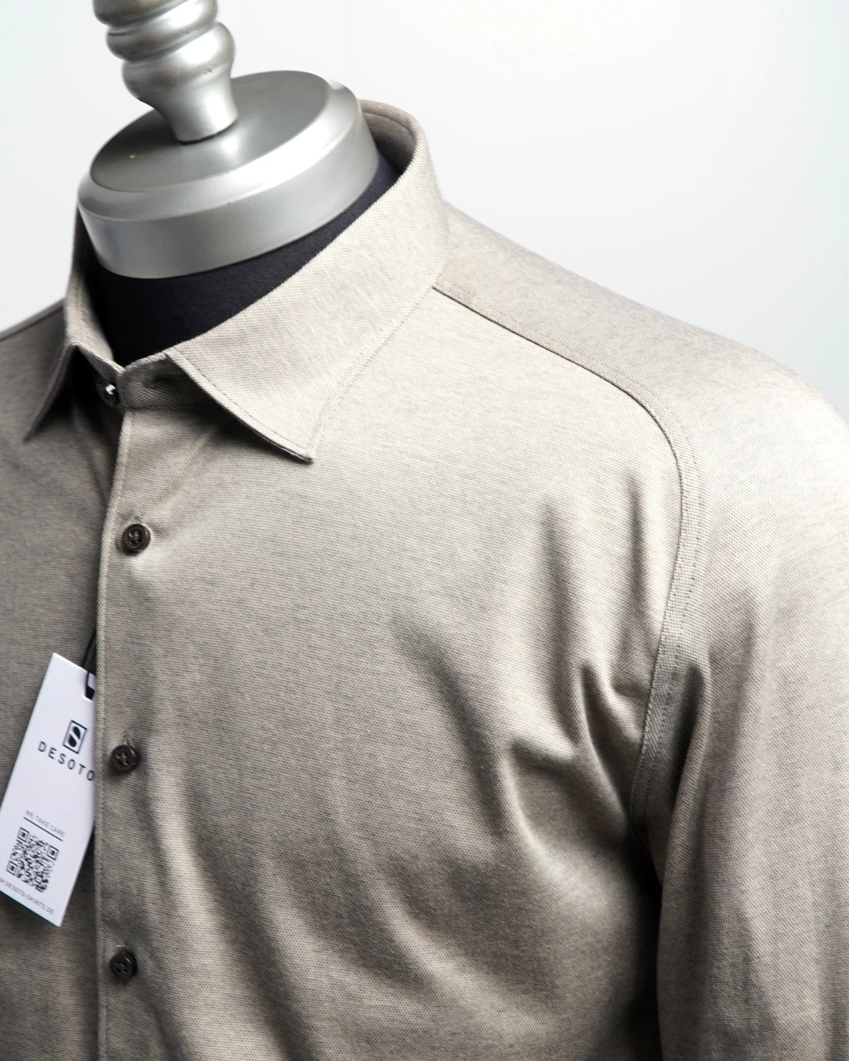 Pique Solid Jersey Knit Shirt - Image 3