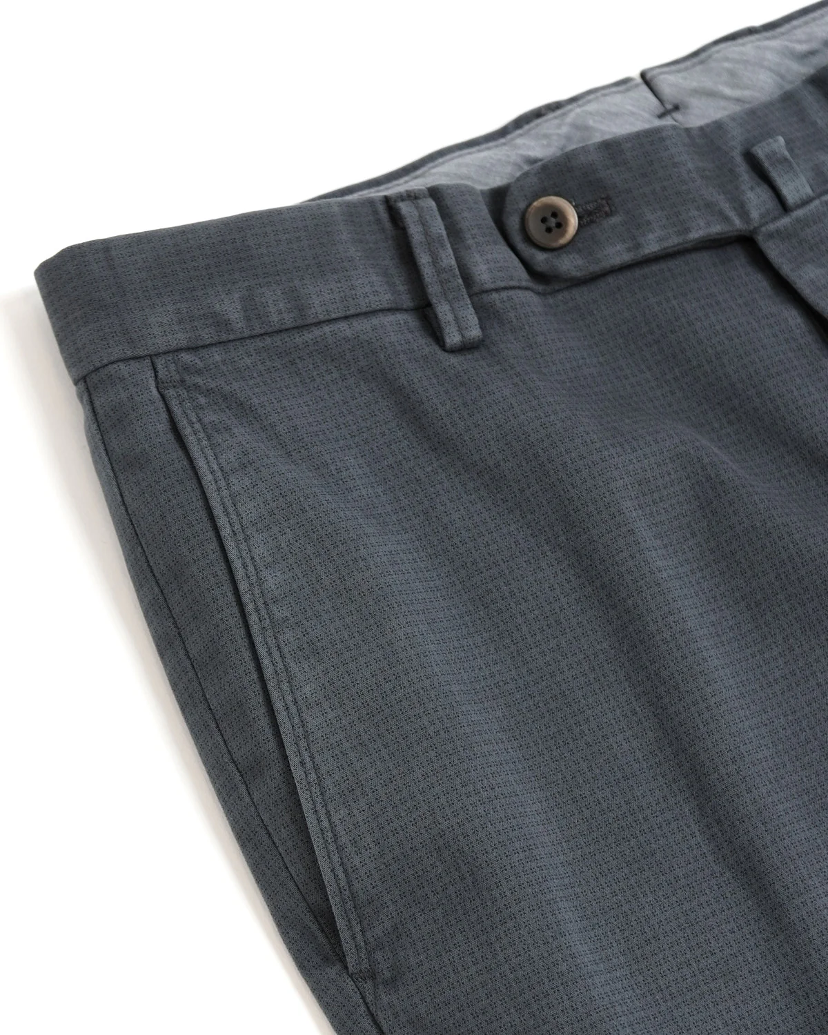 Power Stretch Jacquard Casual Navy Chinos - Image 3