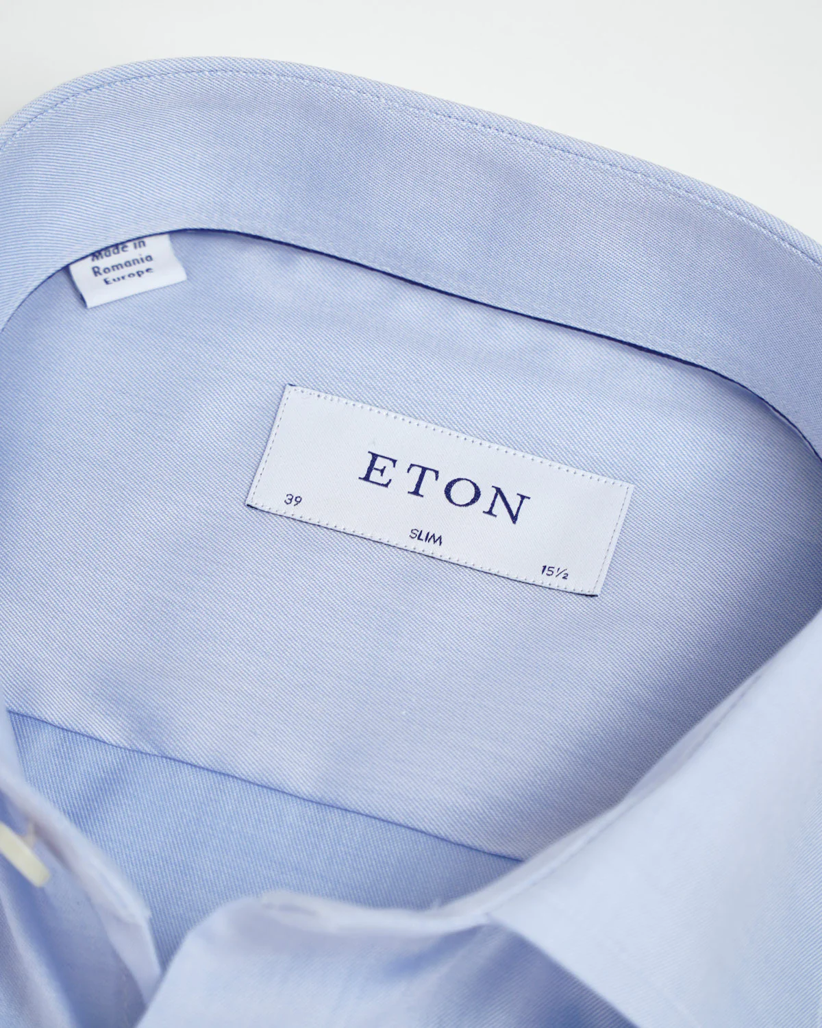 Signature Twill Light Blue Slim Dress Shirt - Image 3