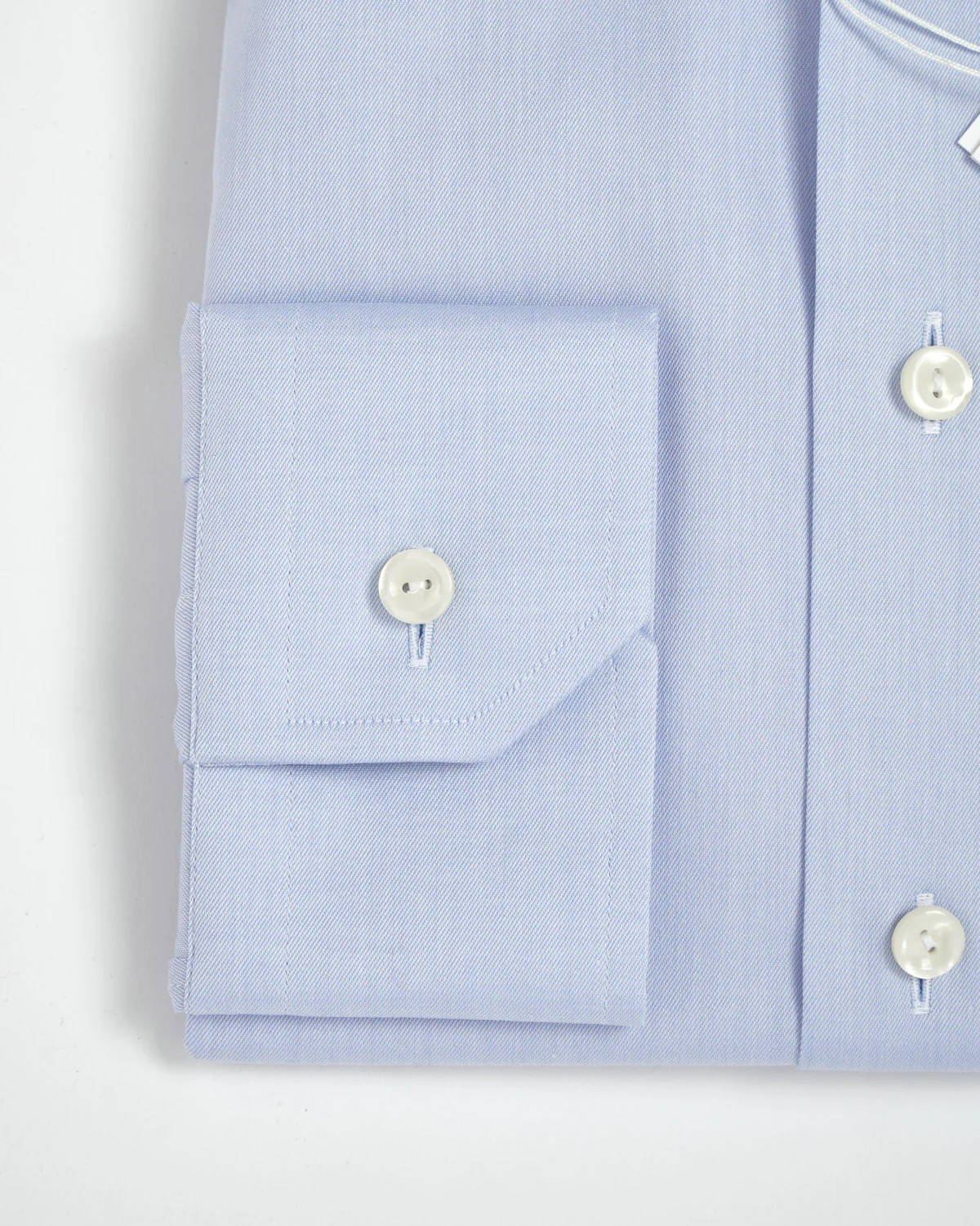 Signature Twill Light Blue Slim Dress Shirt - Image 4