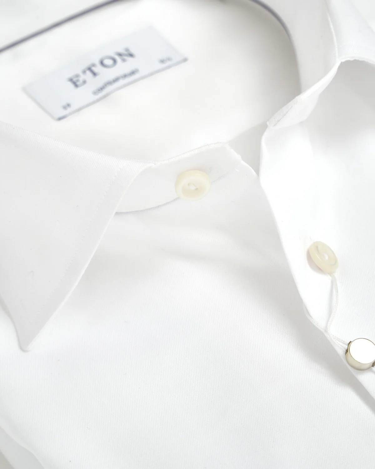Signature White Twill Contemporary Shirt - Image 3