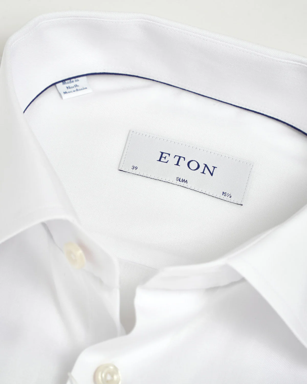 Signature White Twill Slim Dress Shirt - Image 3