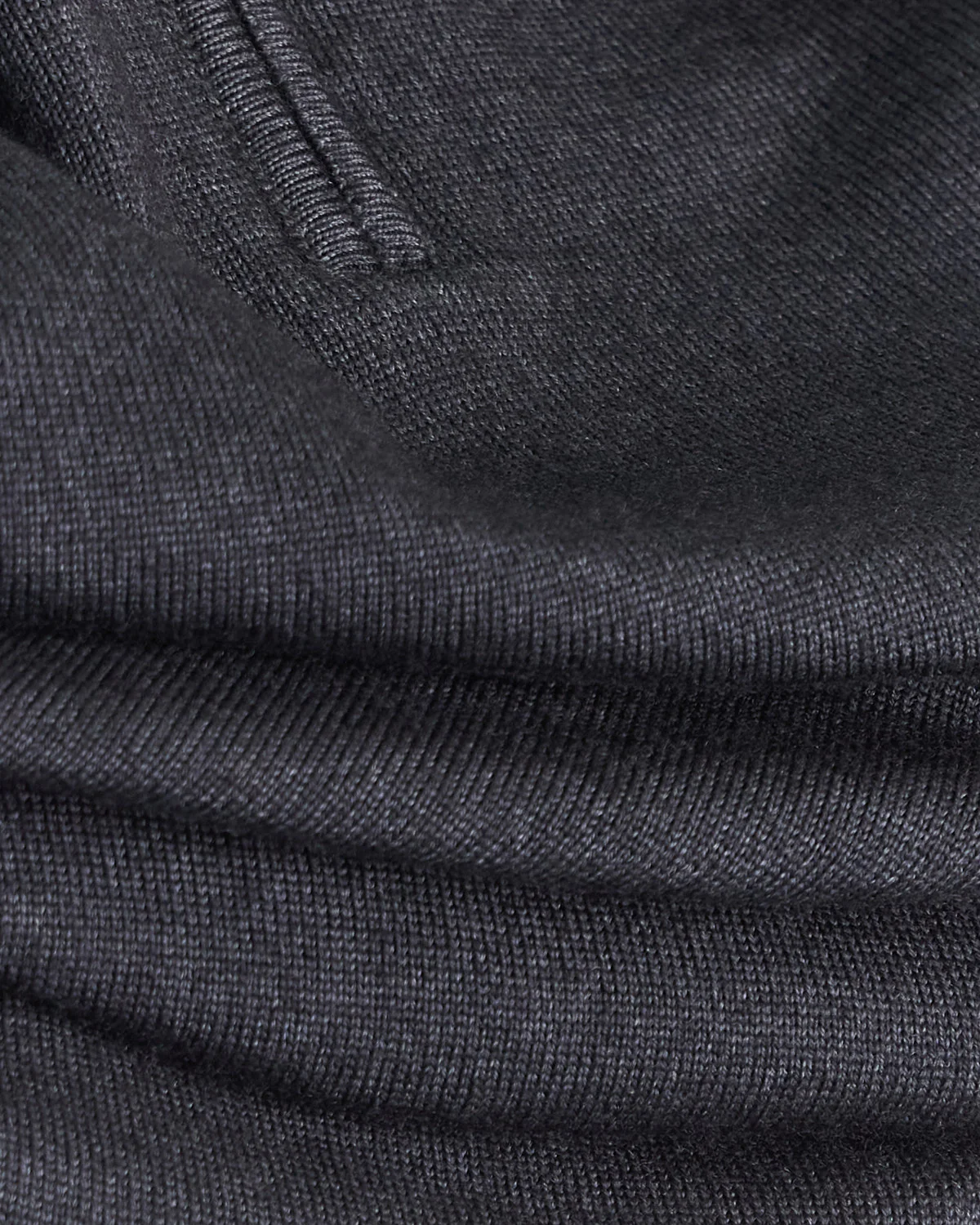Charcoal 12 Gauge Quarter Zip Frosted Garment Dyed Wool Sweater - Image 7