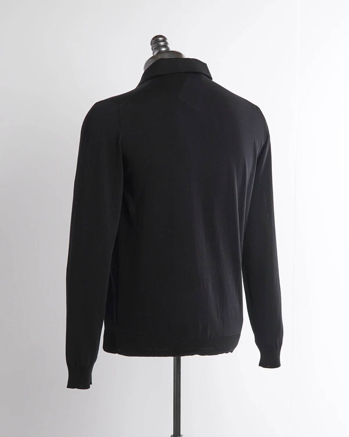 Long Sleeve Crepe Cotton Polo - Image 6