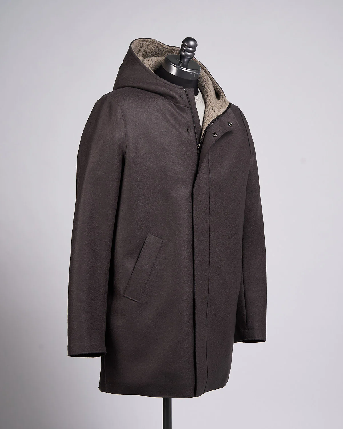Pressed Wool & Boucle Parka - Image 3
