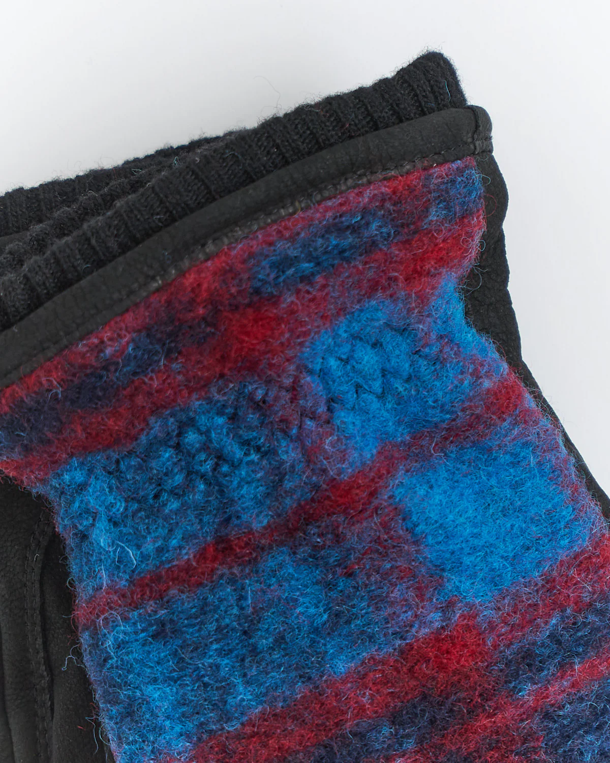 'Noah' Plaid Flannel Mix Media Winter Gloves - Image 3