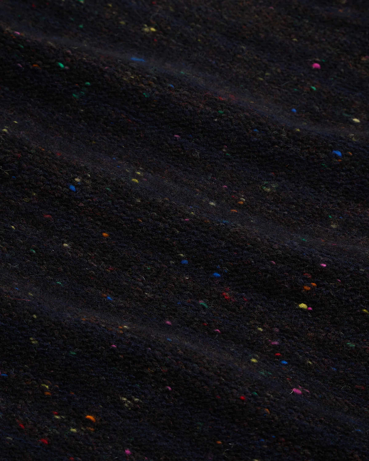 Navy Donegal Wool-Cashmere Striped Mock Neck Sweater - Image 5