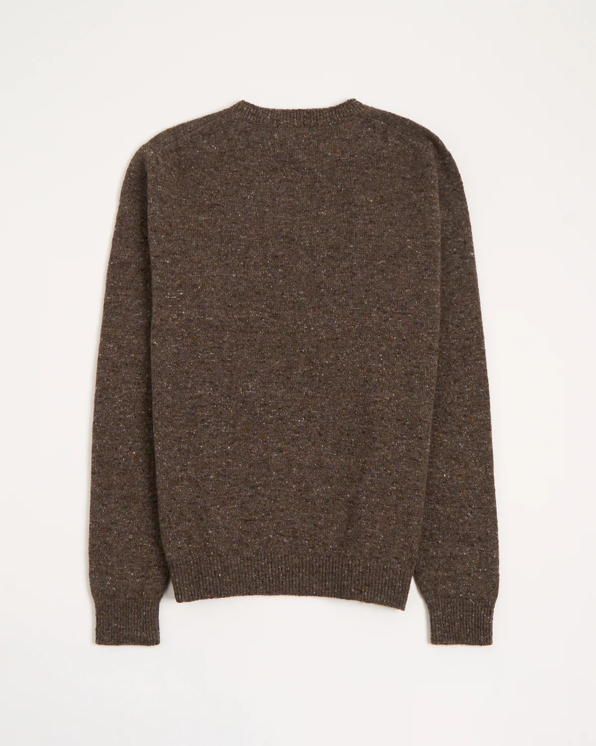 Wool-Cashmere Classic Light Weight Flat Stitch Crewneck Sweater - Image 4