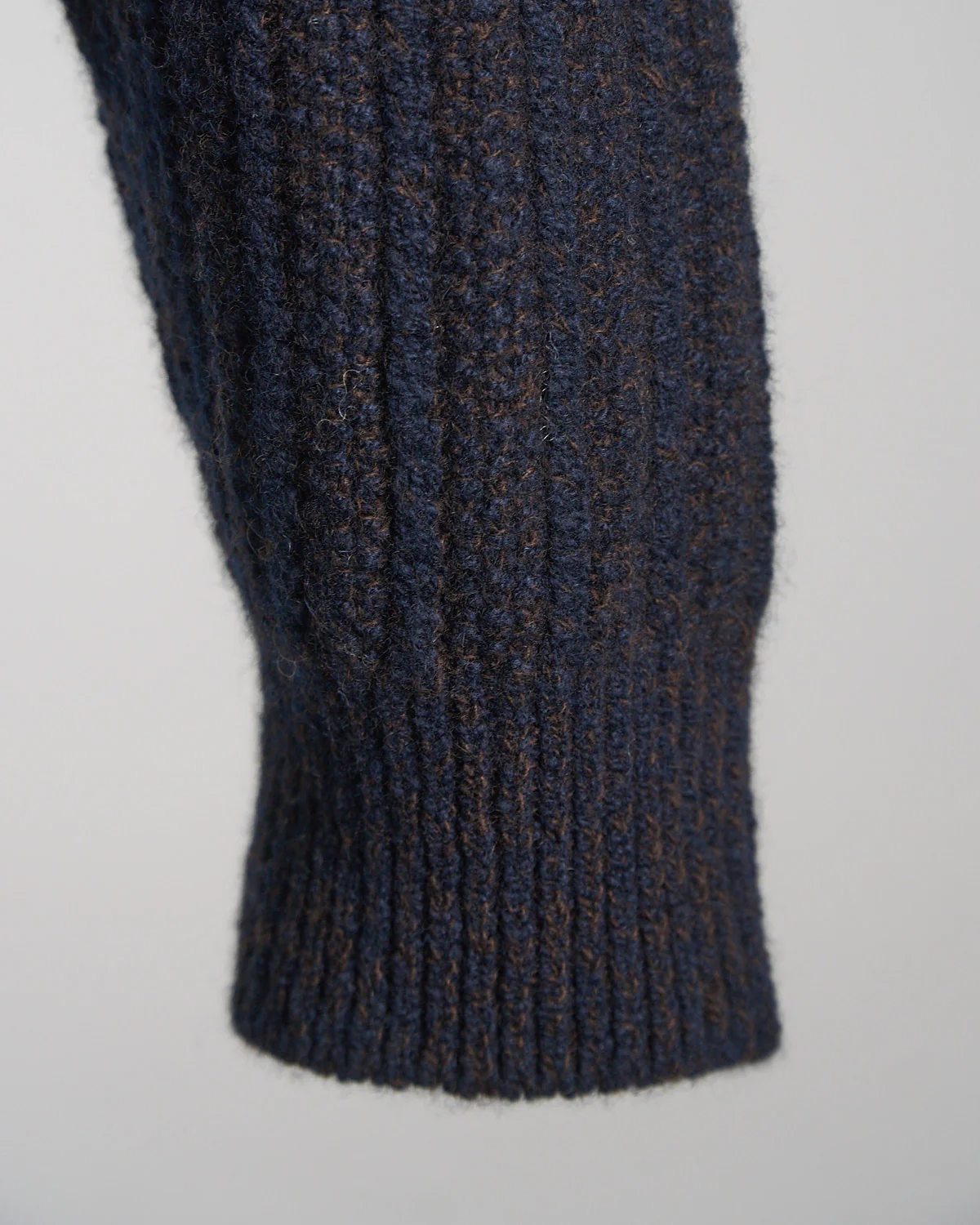Wool Cashmere Patent Cableknit Crewneck Sweater - Image 6