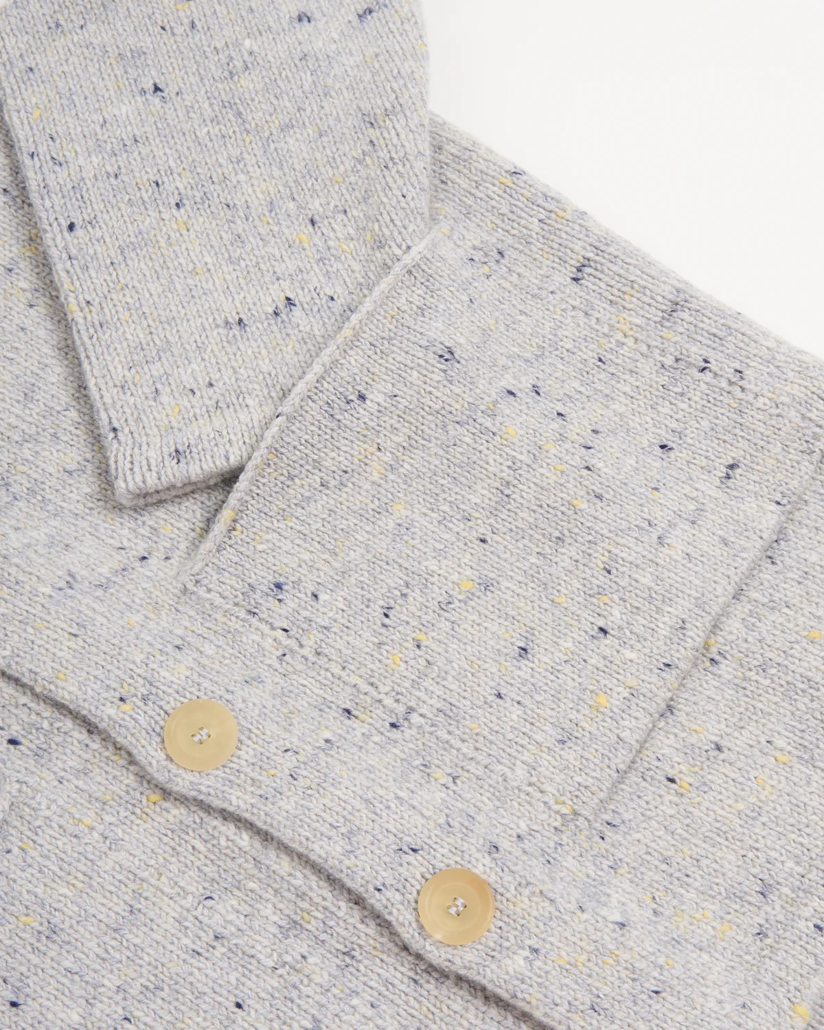 Wool-Cashmere Shirt Collar Carpenter's Jacket Sweater - Image 6