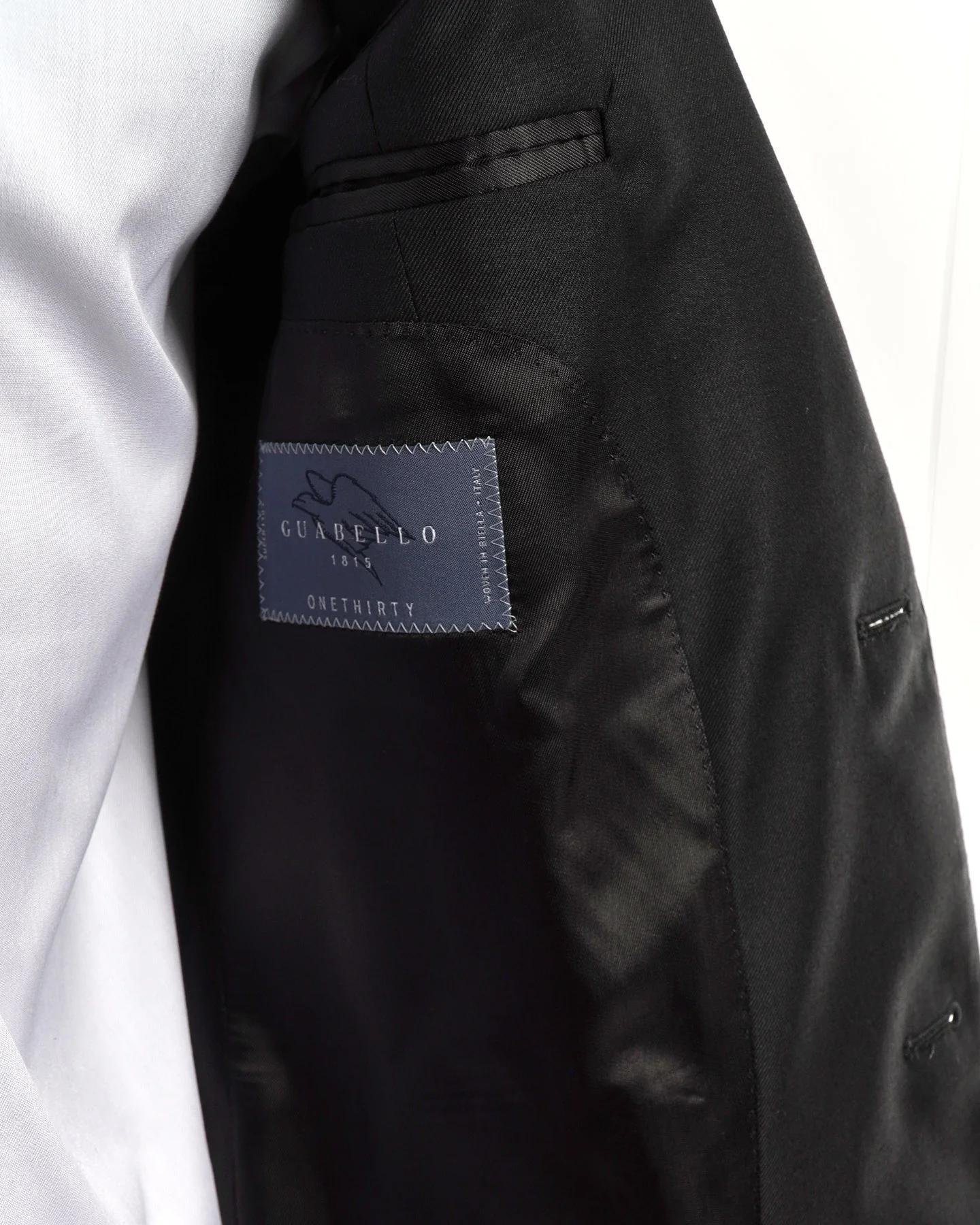 Mantua Super 130S Black All Season Solid Wool Suit - Image 11