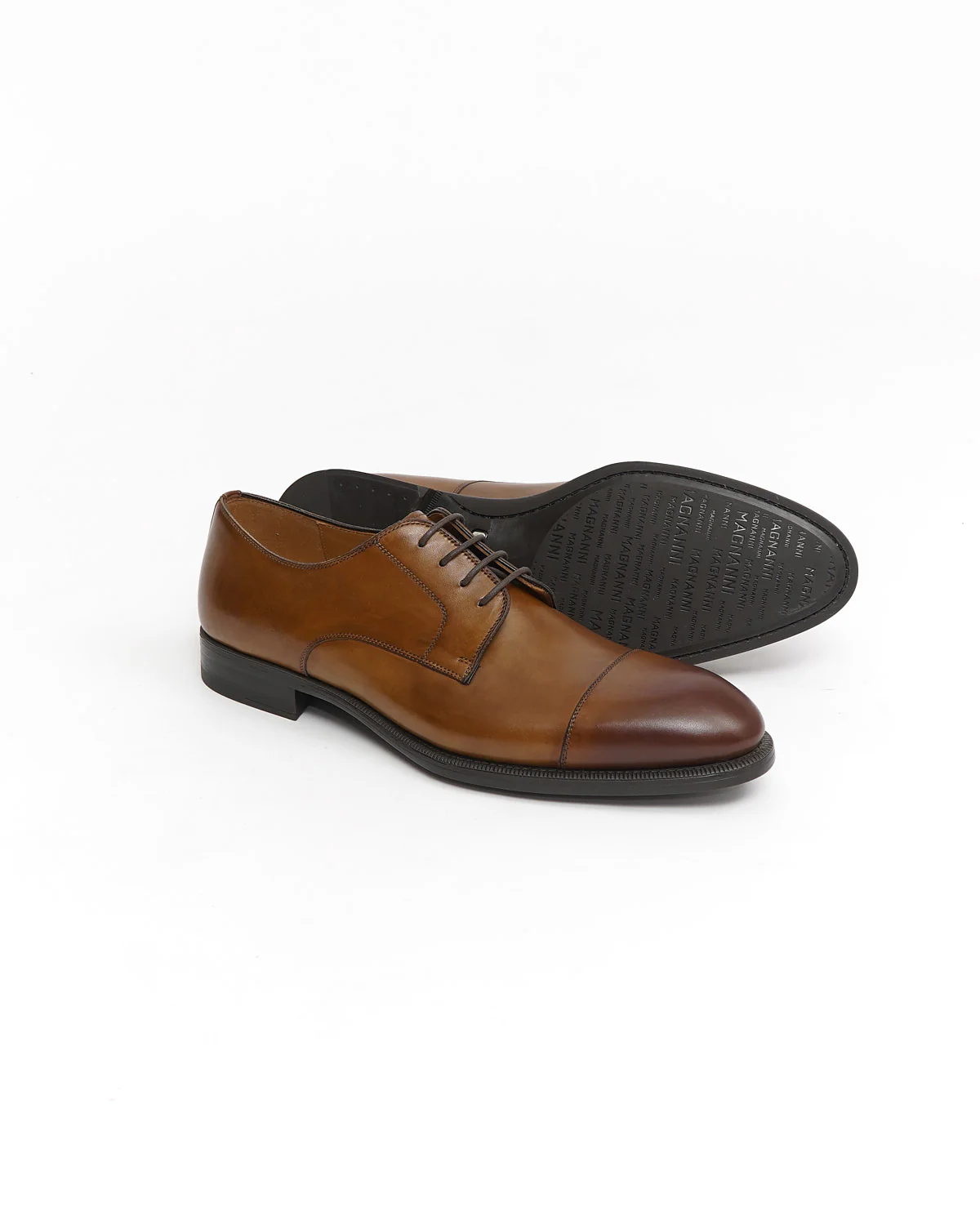 Harlan Leather Blucher Cap Toe Dress Shoes - Image 3