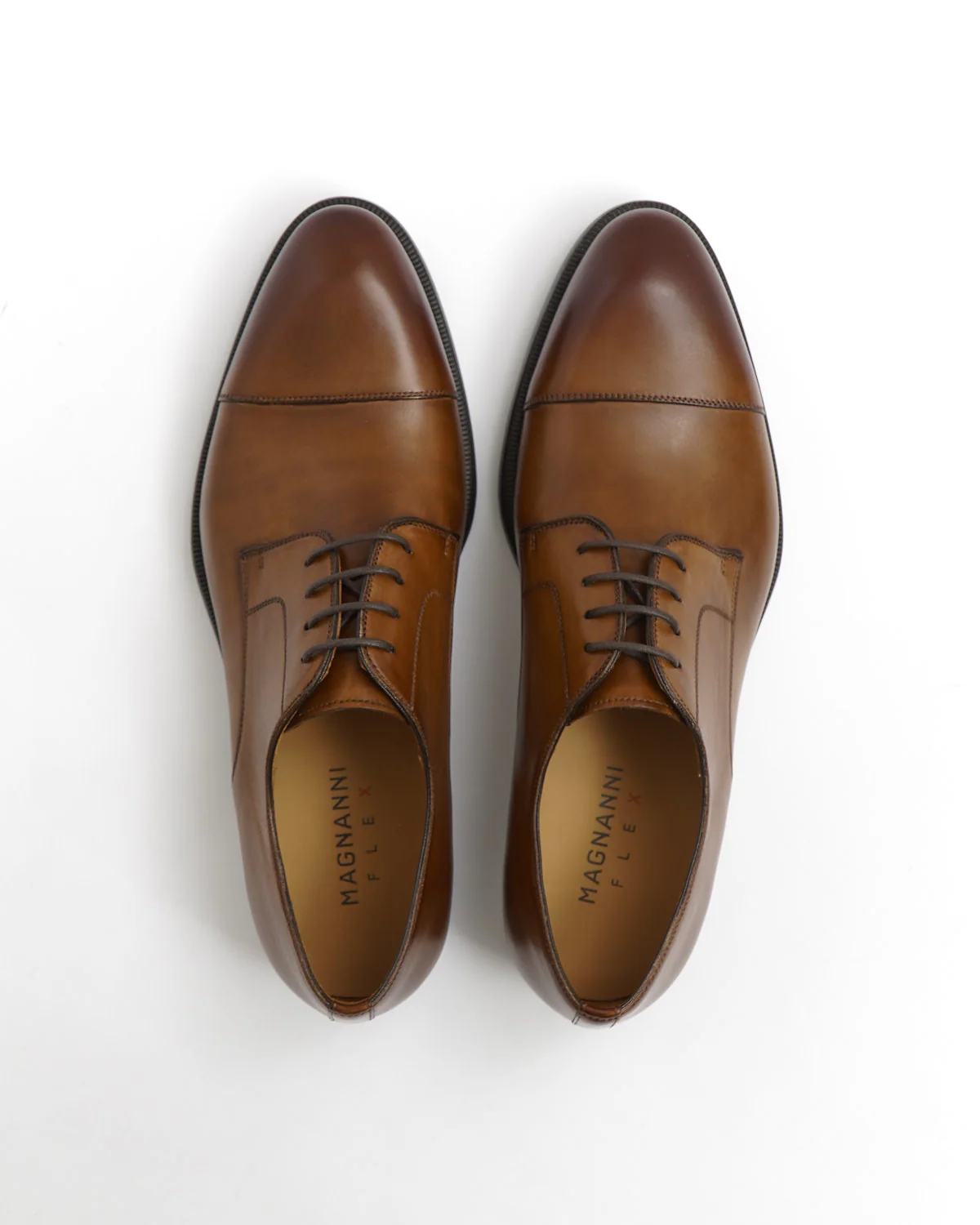 Harlan Leather Blucher Cap Toe Dress Shoes - Image 6
