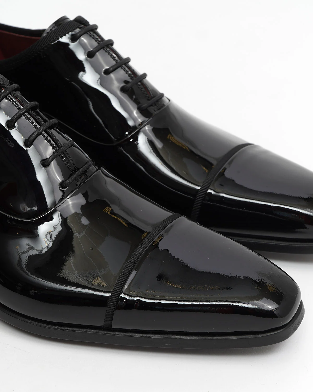 Jadiel Patent Leather Formal Toe Cap Oxford Shoes - Image 8