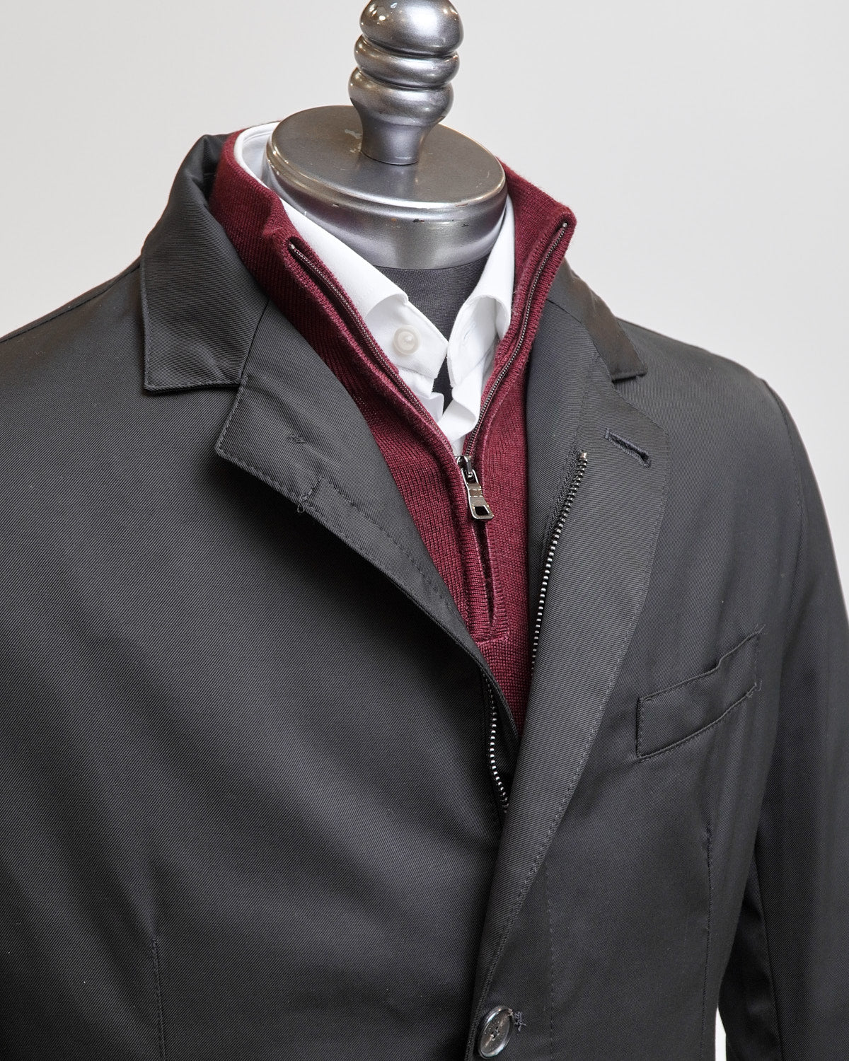 Black Twill Hybrid Outerwear Blazer - Image 6