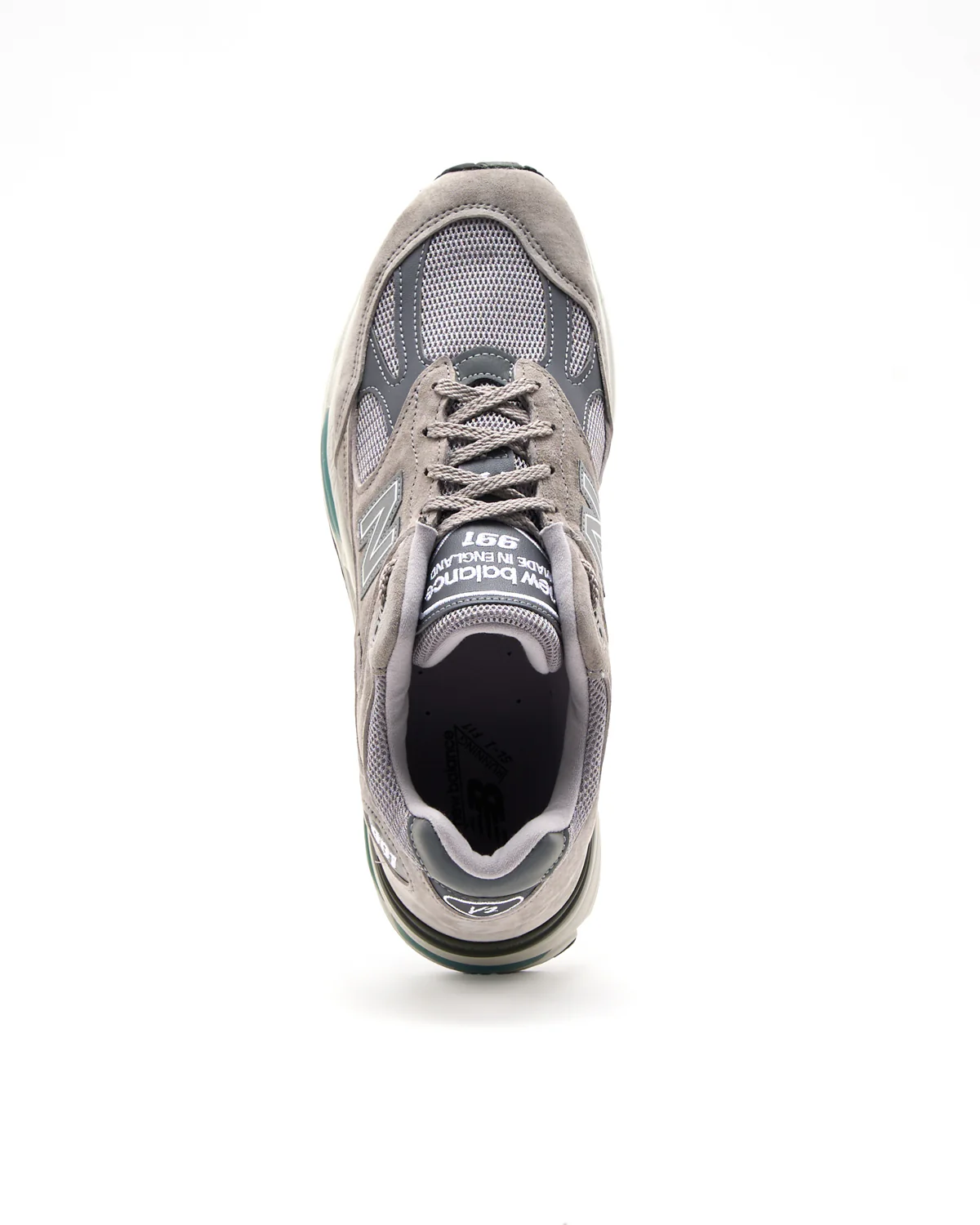 Grey & White Made In Uk 991 V2 Sneakers - Image 3