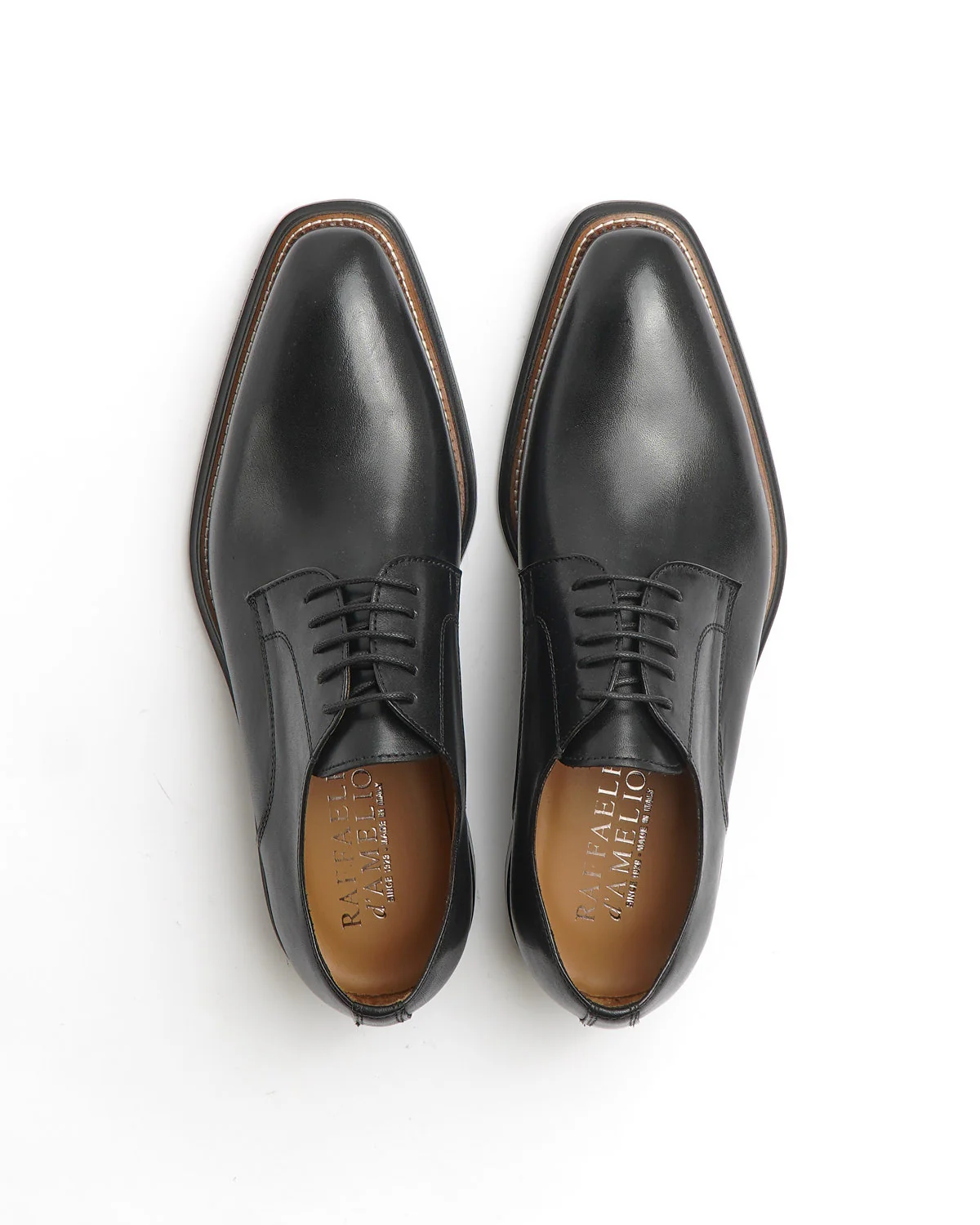 Black Chiseled Toe Derby Dress Shoe - Image 5
