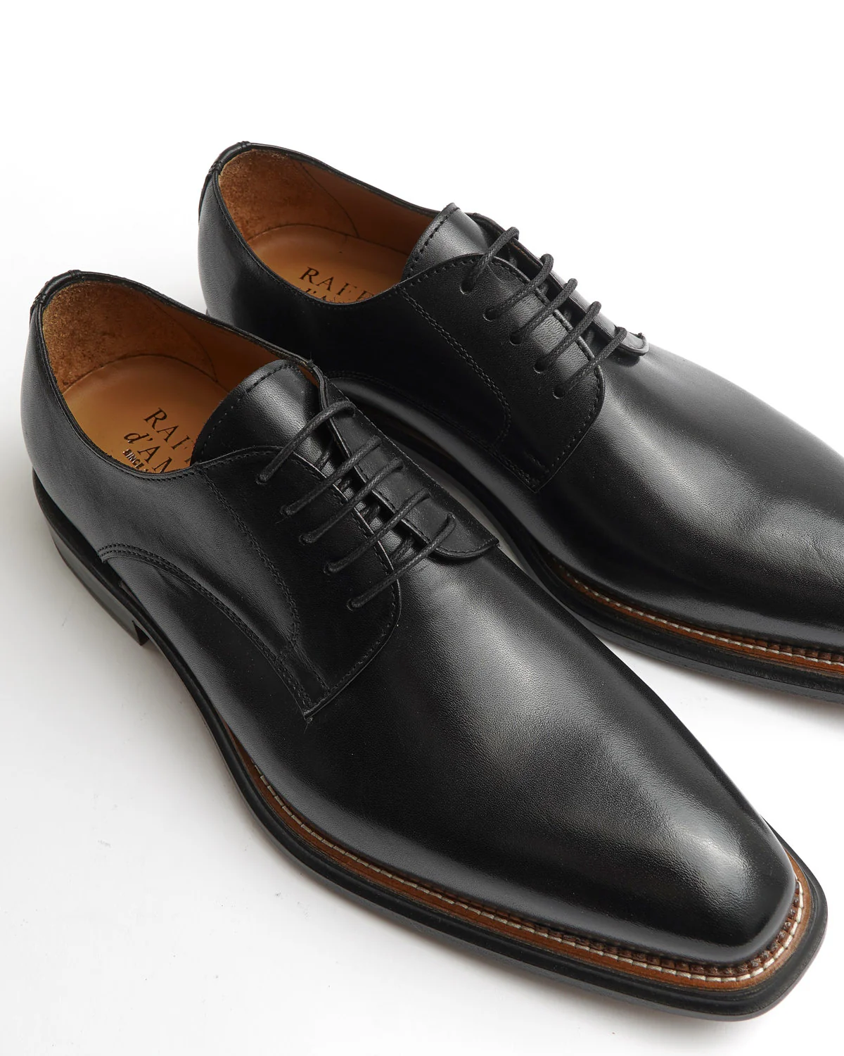 Black Chiseled Toe Derby Dress Shoe - Image 8