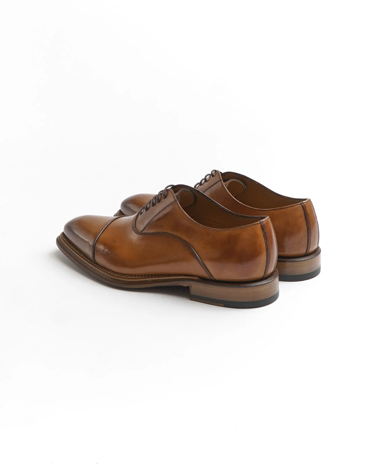 Cognac Brown Calf Cap Toe Oxford Dress Shoe - Image 6